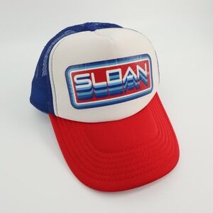 Vintage OTTO Sloan Trucker Hat, Red White Blue, Adjustable Snapback, Logo‎ Cap